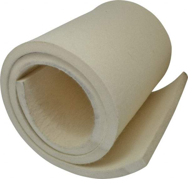 Made in USA - 5/8 Inch Thick x 60 Inch Wide x 12 Inch Long, Pressed Wool Felt Sheet - 10 Lbs/Square Yd., White, 500 psi - Apex Tool & Supply