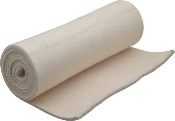 Made in USA - 3/16 Inch Thick x 66 Inch Wide x 12 Inch Long, Pressed Wool Felt Sheet - 2.3 Lbs/Square Yd., White, 400 psi - Apex Tool & Supply