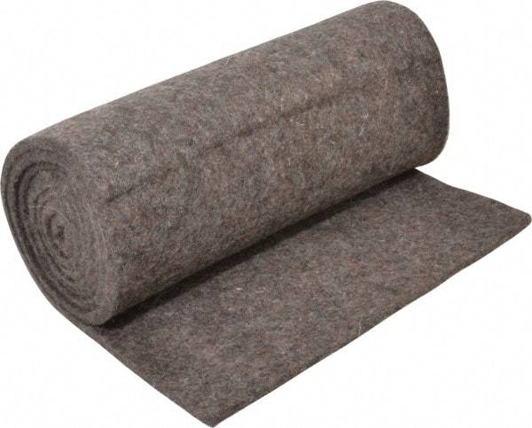 Made in USA - 1/4 Inch Thick x 72 Inch Wide x 12 Inch Long, Pressed Wool Felt Sheet - 2.1 Lbs/Square Yd., Gray, 75 psi - Apex Tool & Supply