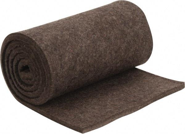 Made in USA - 1/2 Inch Thick x 72 Inch Wide x 12 Inch Long, Pressed Wool Felt Sheet - 4.2 Lbs/Square Yd., Gray, 75 psi - Apex Tool & Supply
