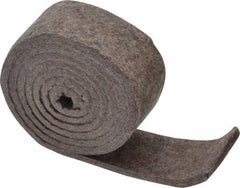 Made in USA - 1/4 Inch Thick x 2 Inch Wide x 5 Ft. Long, Felt Stripping - Gray, Plain Backing - Apex Tool & Supply