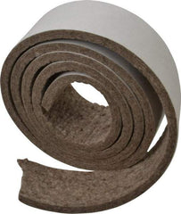 Made in USA - 1/4 Inch Thick x 2 Inch Wide x 5 Ft. Long, Felt Stripping - Gray, Adhesive Backing - Apex Tool & Supply