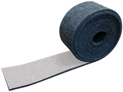 Made in USA - 1/4 Inch Thick x 2 Inch Wide x 5 Ft. Long, Felt Stripping - Gray, Adhesive Backing - Apex Tool & Supply