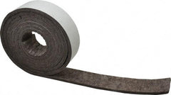 Made in USA - 1/4 Inch Thick x 2 Inch Wide x 10 Ft. Long, Felt Stripping - Gray, Adhesive Backing - Apex Tool & Supply