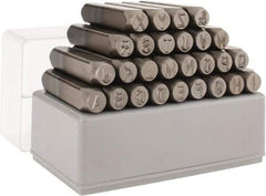 C.H. Hanson - 27 Piece, 5/16" Character Steel Stamp Set - Letters, Heavy Duty - Apex Tool & Supply