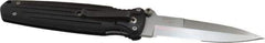 Gerber - 3-3/4" Blade, 8-3/4" OAL, Partially Serrated Double Bevel Folding Knife - 5" Closed Length, Glass-Filled Nylon, 1 Blade, 1 Edge, Pocket Clip - Apex Tool & Supply