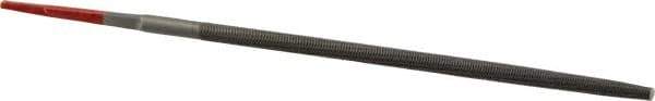 Simonds File - 6" Long, Smooth Cut, Round American-Pattern File - Double Cut, Tang - Apex Tool & Supply