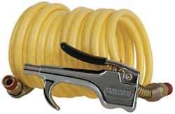 Coilhose Pneumatics - 1/4" ID Thumb Lever Air Gun - 12' Long Nylon Hose - Apex Tool & Supply