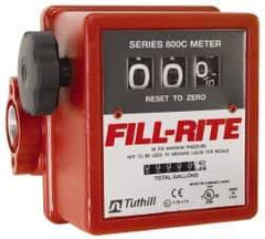 Tuthill - 1" NPT Port Fuel Flowmeter - 50 Max psi, 5 to 20 GPM, Aluminum - Apex Tool & Supply