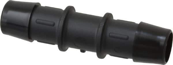 Made in USA - 5/8" Barb, Nylon Single Barbed Tube Splicer - Black - Apex Tool & Supply