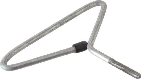 Schaefer Brush - 4-1/8" Long, 8-32 Male, Galvanized Steel T-Bar Brush Handle - 0.162" Diam, For Use with Steel Rods - Apex Tool & Supply