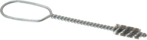Schaefer Brush - 7/16 Inch Actual Brush Diameter, 1/4 Inch Inside Diameter, Carbon Steel, Plumbing, Hand Fitting and Cleaning Brush - 3/8 Refrigeration Outside Diameter, 1 Inch Brush Length, 11/64 Inch Trim Length, 0.005 Wire, Oval Formed Wire Handle - Apex Tool & Supply