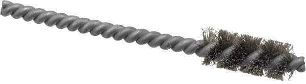 Schaefer Brush - 1/4 Inch Inside Diameter, 7/16 Inch Actual Brush Diameter, Carbon Steel, Power Fitting and Cleaning Brush - 3/16 Shank Diameter, 3-5/8 Inch Long, Twisted Wire Stem, 3/8 Inch Refrigeration Outside Diameter - Apex Tool & Supply