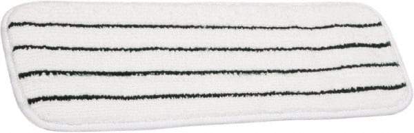 Ability One - 6" Long x 5" Wide Microfiber Dust Mop Pad - Hook & Loop, White, Looped Head - Apex Tool & Supply