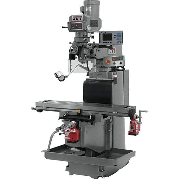 Jet - 54" Long x 12" Wide, 3 Phase Acu-Rite 200S CNC Milling Machine - Variable Speed Pulley Control, R8 Taper, 5 hp - Apex Tool & Supply