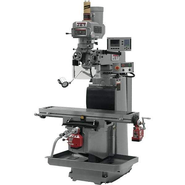 Jet - 54" Long x 12" Wide, 3 Phase Acu-Rite 200S CNC Milling Machine - Variable Speed Pulley Control, R8 Taper, 5 hp - Apex Tool & Supply