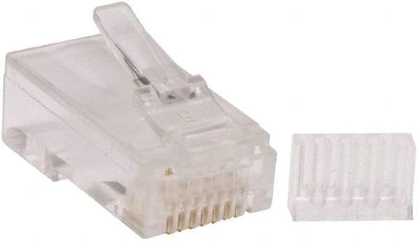 Tripp-Lite - Modular Connector Plug with Load Bar - RJ45 Connector, Black, Use with Bulk Cabling - Apex Tool & Supply