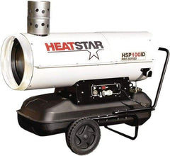 Heatstar - 122,000 BTU Rating, Kerosene/Diesel Indirect Fired Forced Air Heater - 3,050 Sq Ft Max Heating Area, 17 Gal Capacity, Fuel with Diesel, Kerosene, JP-8 & Jet8 - Apex Tool & Supply