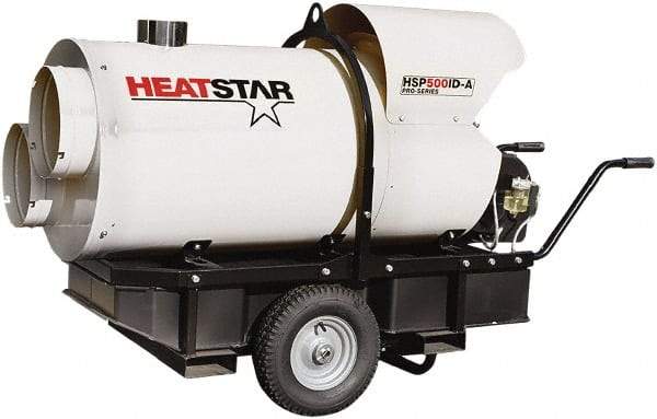 Heatstar - 400,000 BTU Rating, Kerosene/Diesel Indirect Fired Forced Air Heater - 10,000 Sq Ft Max Heating Area, 46 Gal Capacity, Fuel with Diesel, Kerosene, JP-8 & Jet8 - Apex Tool & Supply