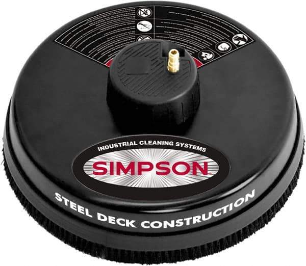 Simpson - 3,400 Max psi Fixed Pressure Washer Surface Cleaner - 15" Long, Metal, NPT - Apex Tool & Supply
