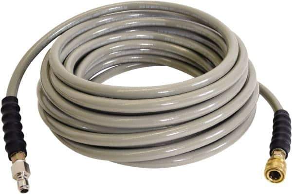 Simpson - 4,500 Max psi Fixed Pressure Washer Hose - 50' Long, Polyurethane, NPT, Female & Male - Apex Tool & Supply
