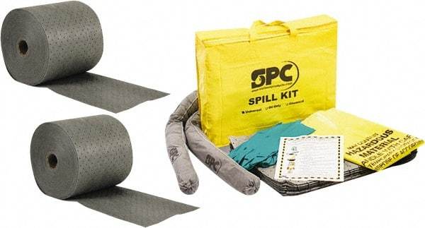 Brady SPC Sorbents - 24 Gal Capacity per Package, Universal Roll - 150' Long x 15" Wide, Gray, Polypropylene - Apex Tool & Supply