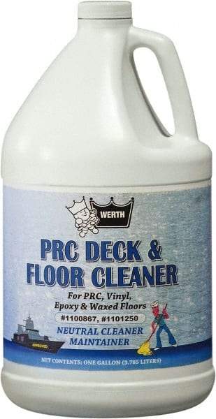 Werth Sanitary Supply - 1 Gal Plastic Bottle Floor Cleaner - Use on All Types of Flooring - Apex Tool & Supply