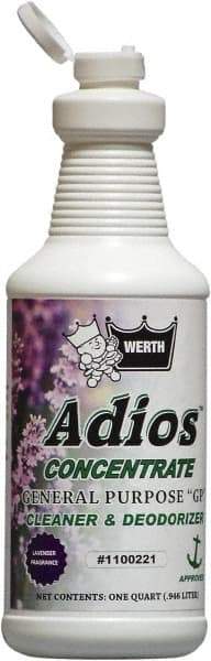 Werth Sanitary Supply - 32 oz Spray Bottle Cleaner/Degreaser - Liquid, Biodegradable Cleaner & Degreaser, Butyl-Free, Phosphate-Free, Water-Based, No VOC, Lavender - Apex Tool & Supply