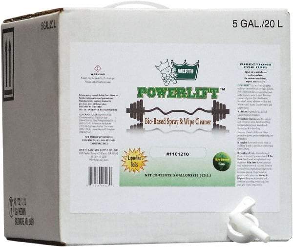 Werth Sanitary Supply - 5 Gal Box All-Purpose Cleaner - Liquid, Biodegradable, Butyl-Free, Phosphate-Free, No VOC, Water-Based, Floral - Apex Tool & Supply