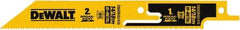DeWALT - 6" Long x 1" Thick, Bi-Metal Reciprocating Saw Blade - Straight Profile, 14 to 18 TPI, Toothed Edge, Tang Shank - Apex Tool & Supply