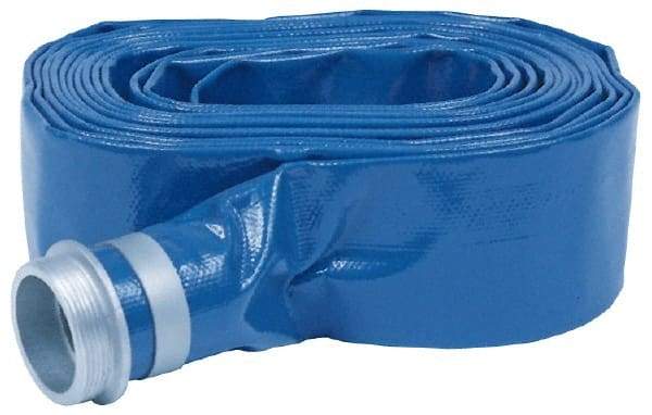 Value Collection - -10 to 150°F, 6" Inside x 6-1/8" Outside Diam, PVC Liquid Suction & Discharge Hose - Blue, 20' Long, 45 psi Working & 135 psi Brust Pressure - Apex Tool & Supply