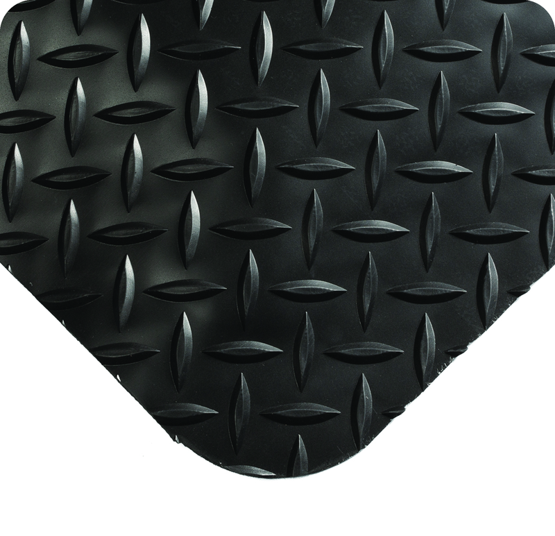 Diamond-Plate Select 3' x 5' Black Work Mat - Apex Tool & Supply