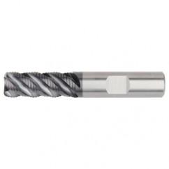 1/2x1/2x1-1/4x3 .040R 4FL Carbide Roughing End Mill-Weldon Shank-AlTiN - Apex Tool & Supply