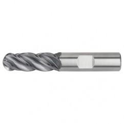 1/4x1/4x3/4x2-1/2 Ball Nose 4FL Carbide End Mill-Round Shank-AlTiN - Apex Tool & Supply