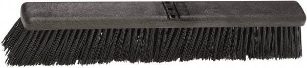 Harper Brush - 24" Heavy Duty Polypropylene Push Broom - 2-7/8" Bristle Length, Plastic Block, Bolt-On Handle Connection, Handle Sold Separately - Apex Tool & Supply