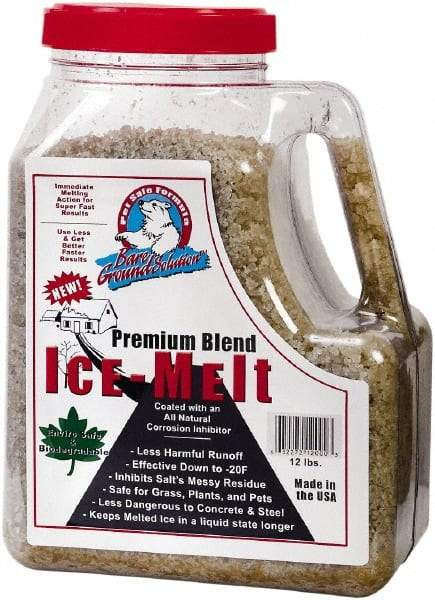 Bare Ground Solutions - 12 Lb Jug Calcium Chloride Granules - Effective to -20°F - Apex Tool & Supply