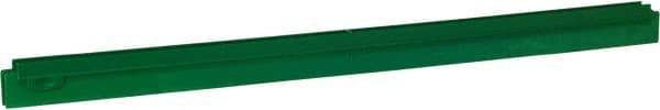 Vikan - 27.6" Polypropylene Blade Squeegee Refill - Threaded End, Double Edge, Green, Polypropylene Holder, Use with 77152 - Apex Tool & Supply