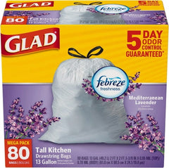 Glad - Pack of (3) 80-Count 13 Gal 0.95 mil Household/Office Trash Bags - Apex Tool & Supply