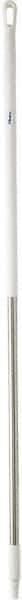 Vikan - 60 x 1-1/4" Stainless Steel Squeegee Handle - European Threaded Connection, White - Apex Tool & Supply