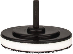 Tru-Maxx - 3" Diam Hook & Loop Disc Backing Pad - 1/4" Shank Diam, Medium Density, 15,500 RPM - Apex Tool & Supply