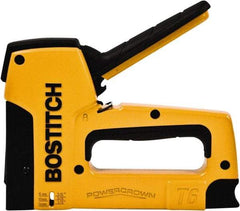 Stanley Bostitch - Manual Staple Gun - 1/4, 3/8, 1/2" Staples, 84 Lb Capacity, Yellow, Aluminum Die Cast - Apex Tool & Supply