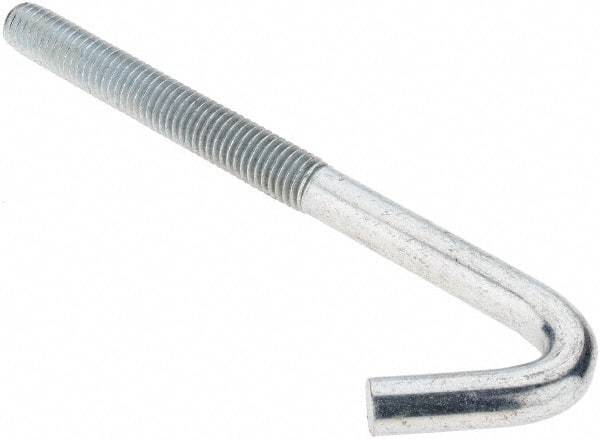 Value Collection - 1/2-13, 6" OAL Bent Anchor Bolt - Grade 2 Steel - Apex Tool & Supply