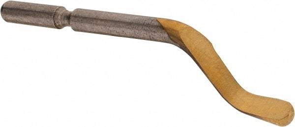 Shaviv - Left-Handed High Speed Steel Deburring Swivel Blade - Hooked Blade Cross Section, Use on Hole Edge & Straight Edge Surfaces - Apex Tool & Supply
