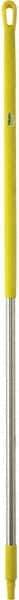 Vikan - 60 x 1-1/4" Stainless Steel Squeegee Handle - European Threaded Connection, Yellow - Apex Tool & Supply