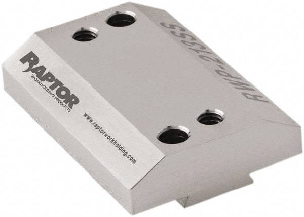 Raptor Workholding - 3/4" Jaw Width, 1/2" High x 2-1/2" Long x 1.736" Wide Riser - For Use with 4 & 5 Axis Workholding Systems - Apex Tool & Supply