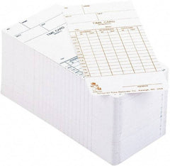 Acroprint Time Recorder - 3-2/5" High x 3-2/5" Wide Weekly/Bi-Weekly/Twice Monthly Time Cards - White, Use with Acroprint Model ATR120 - Apex Tool & Supply