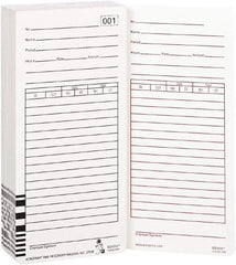 Acroprint Time Recorder - 9/10" High x 3-2/5" Wide Weekly Time Cards - White, Use with Acroprint Model ES1000 - Apex Tool & Supply