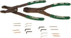 SK - 1-13/16 to 4" Ring Internal, 1-1/2 to 4" Ring External, Solid Combination Retaining Ring Pliers - Apex Tool & Supply