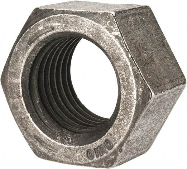 Value Collection - 1-1/2 - 6 UNC Steel Right Hand Hex Nut - 2-1/4" Across Flats, 1.317" High, Uncoated - Apex Tool & Supply