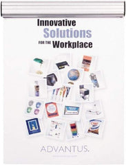 ADVANTUS - 9" Wide x 1" Deep x 1-1/2" High, Aluminum Literature Display Rail - Universal Aluminum, 1/8" Compartment Width x 9" Compartment Depth x 1-1/4" Compartment Height - Apex Tool & Supply